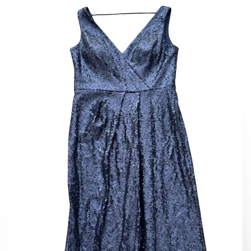 MARCHESA NOTTE BRIDESMAID**Elegant Navy Sequin Evening Gown***US 6 $385 NWT